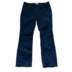 Madewell Kick Out Full Length Jeans Womens Size 31 Black Denim Goth Emo Dark